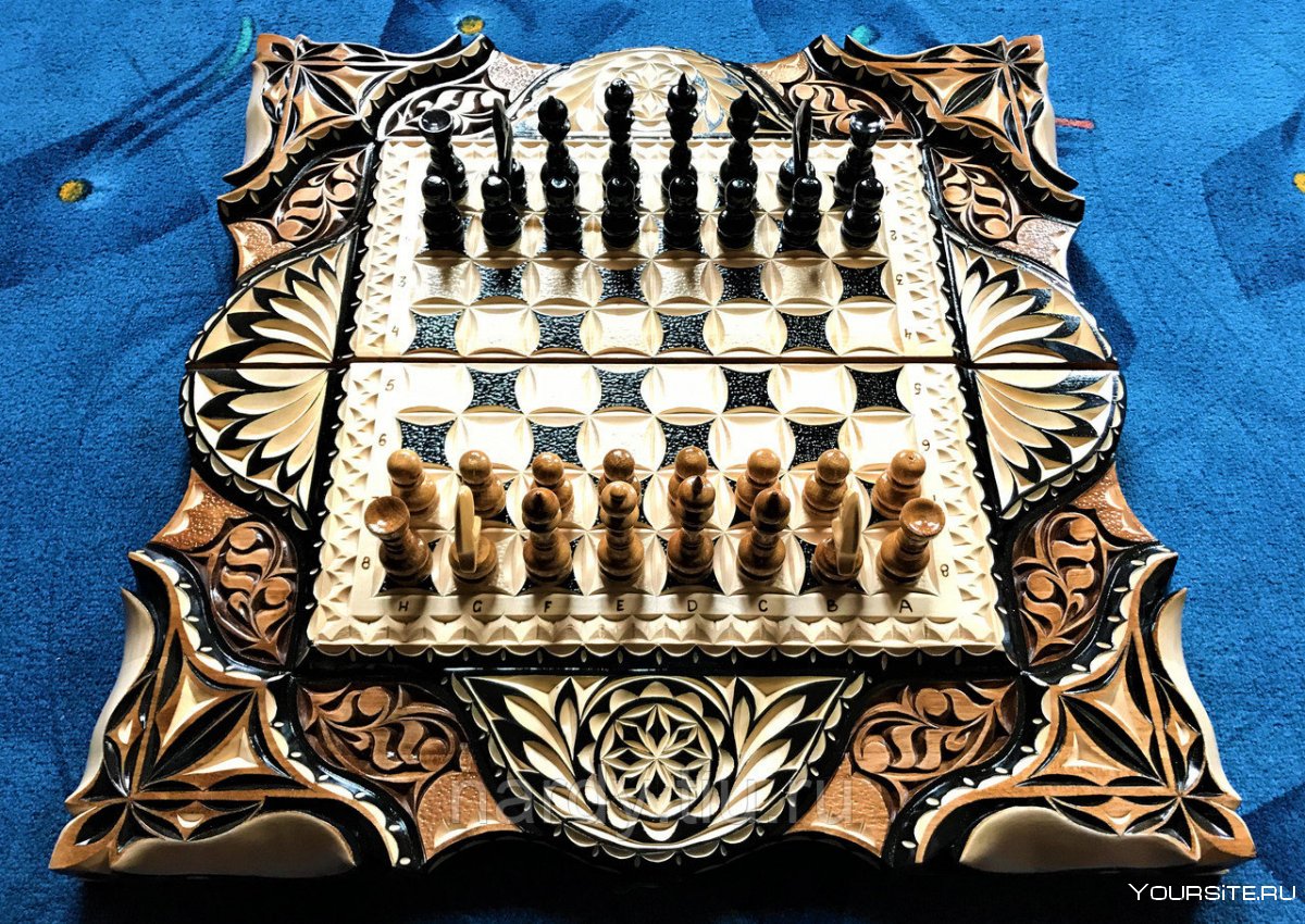 Нарды, шахматы, шашки 3в1 «купеческие» фигуры Элеганс