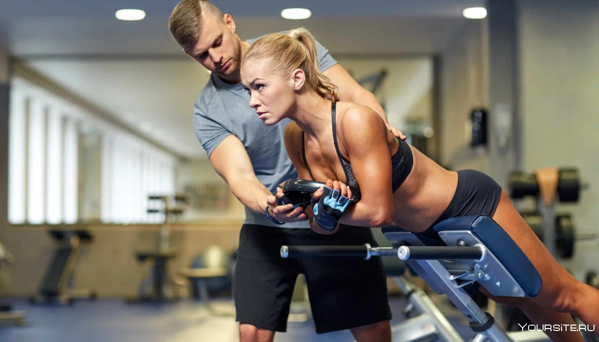 Gym workout threesome