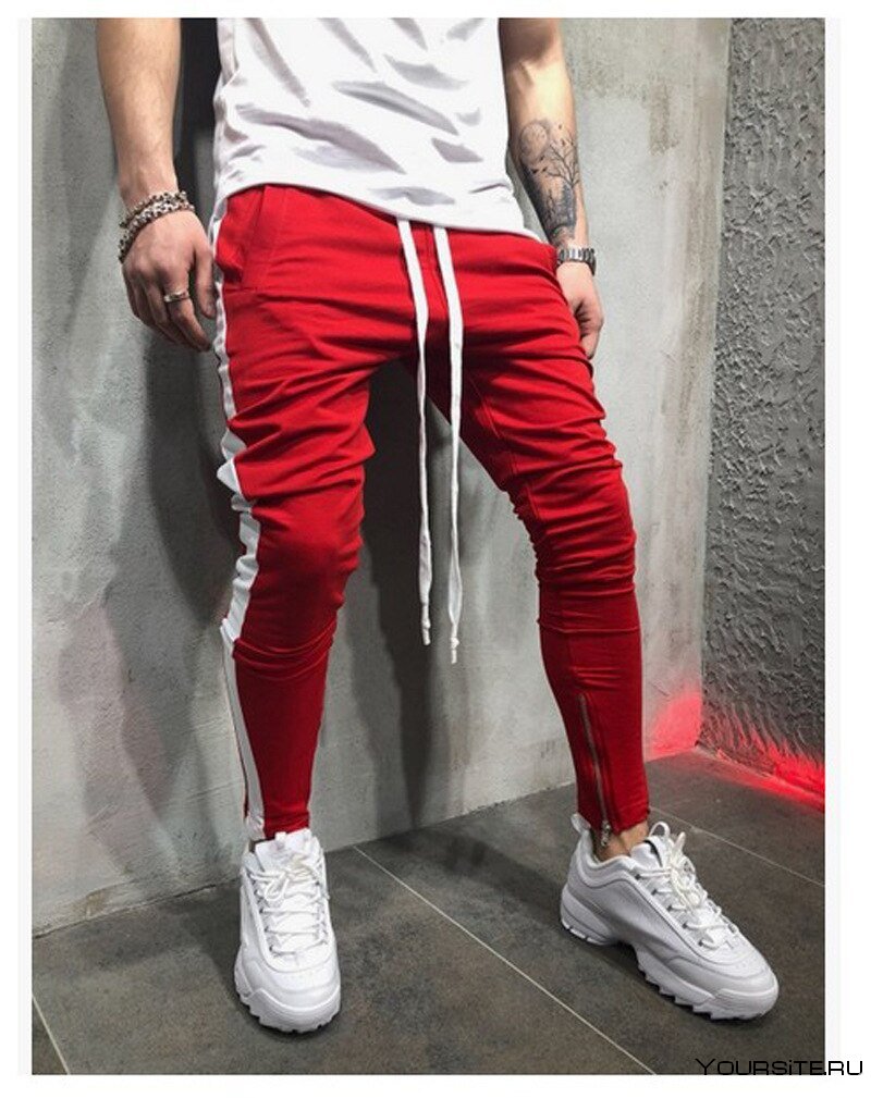 Красные спортивные штаны мужские