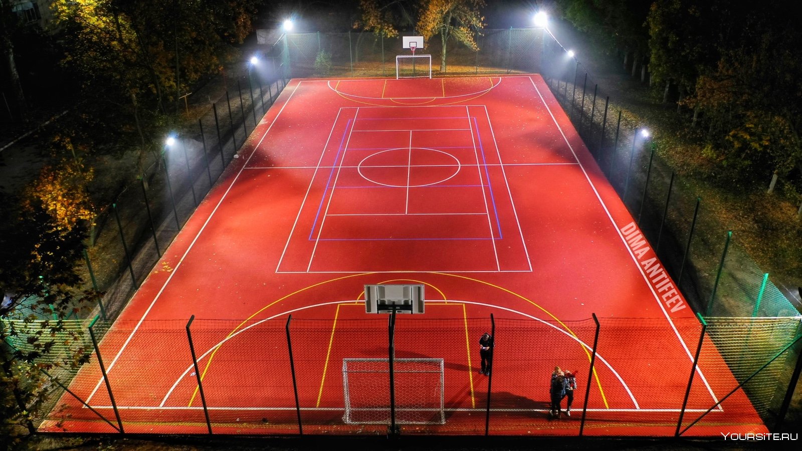 Освещение баскетбольной площадки