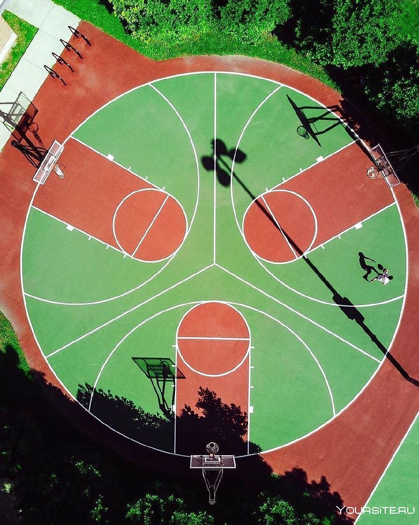 Цвет баскетбольной площадки