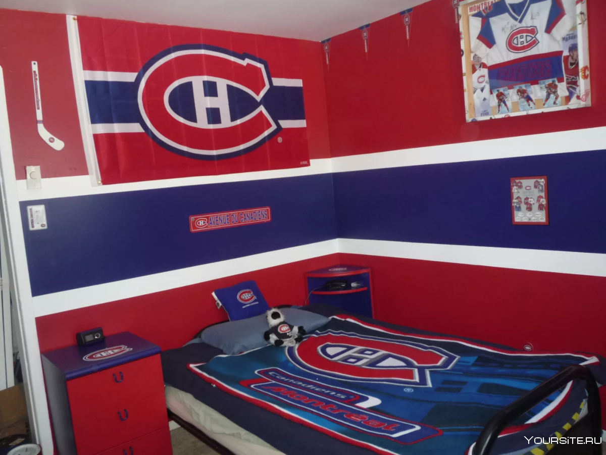 Детская комната в стиле хоккей
