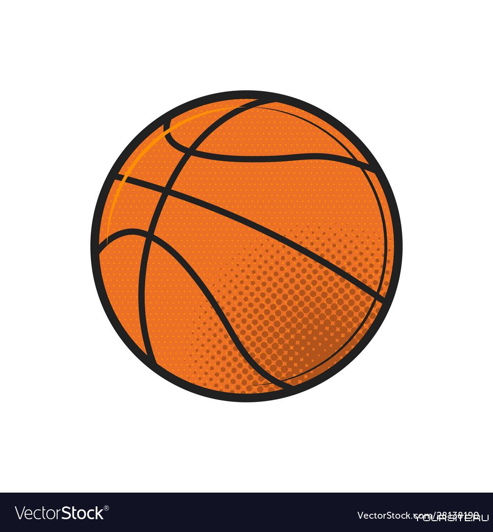 Баскетбольный мяч вектор флэт