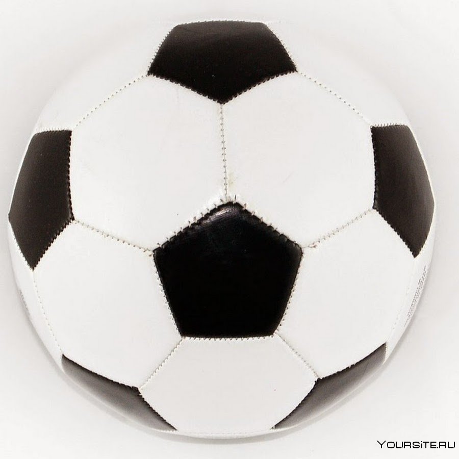 Футбольный мяч чёрный с белыми пятнами