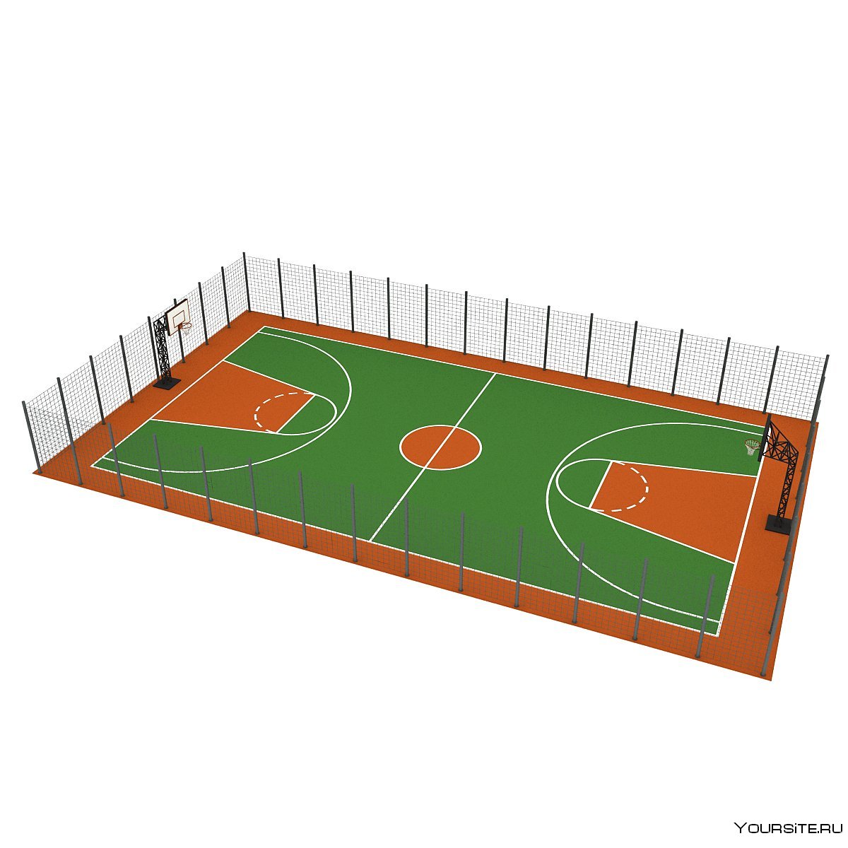 Баскетбольная площадка Revit