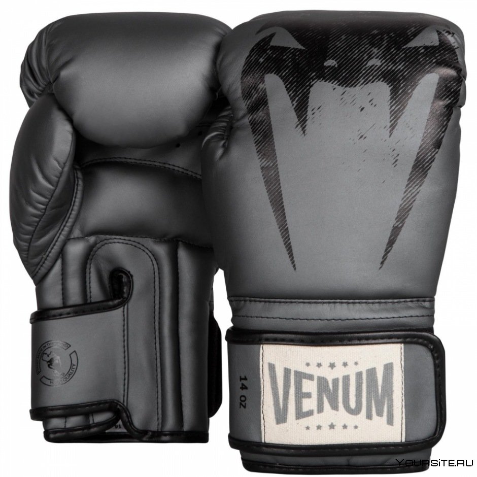 Перчатки боксерские Venum Impact Grey/Black