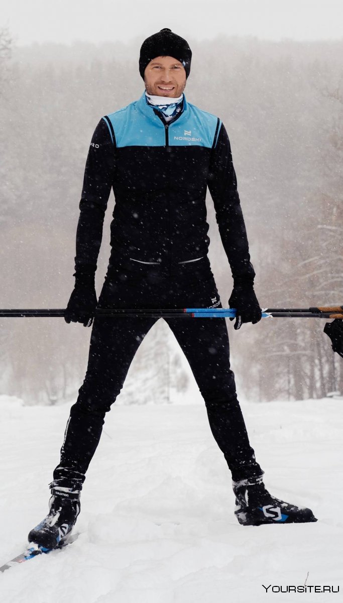 Элитный мужской лыжный костюм Nordski Pro Breeze-Black