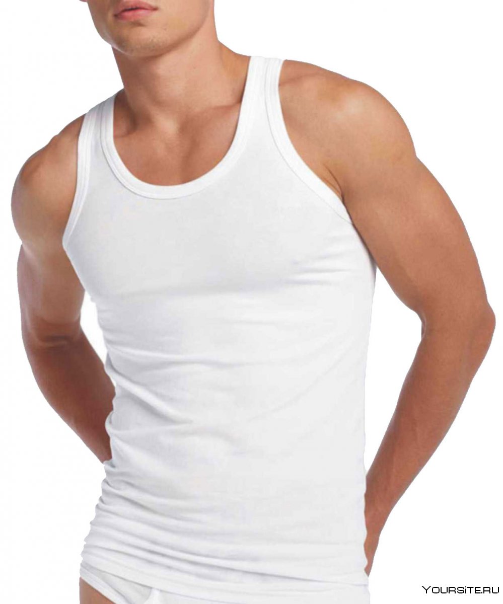 Mens Fitted Vest 100% Cotton Athletic muscle Gym White Tank Top