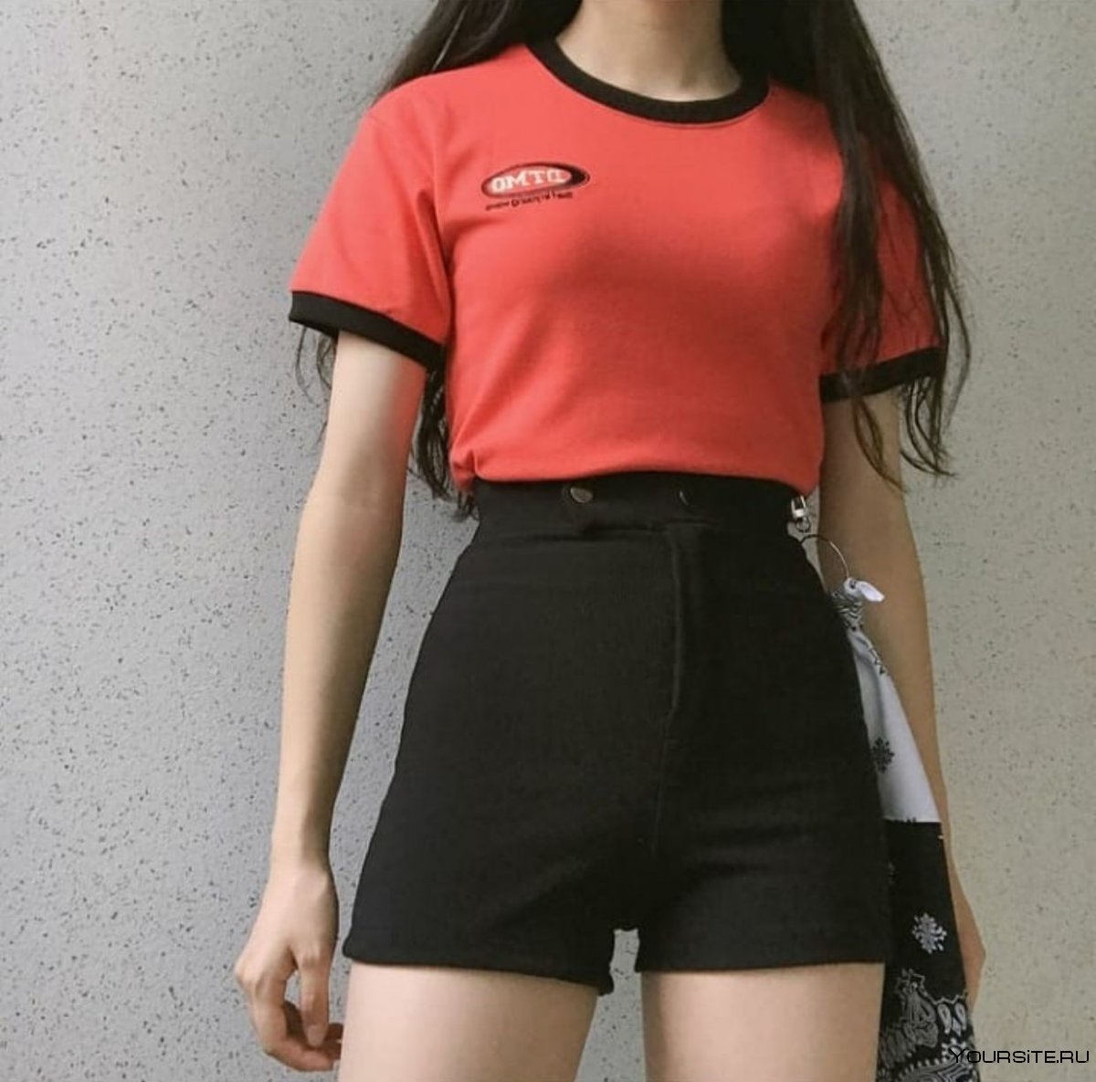 Корейская одежда для девушек шорты и топ