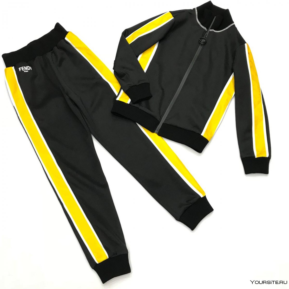 Kappa спортивный костюм женский черно-желтый
