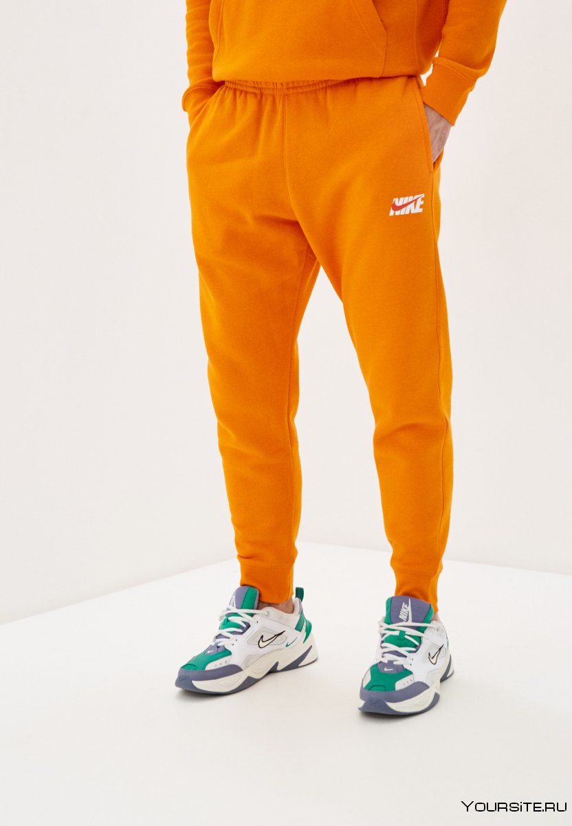 Оранжевый спортивный костюм мужской найк