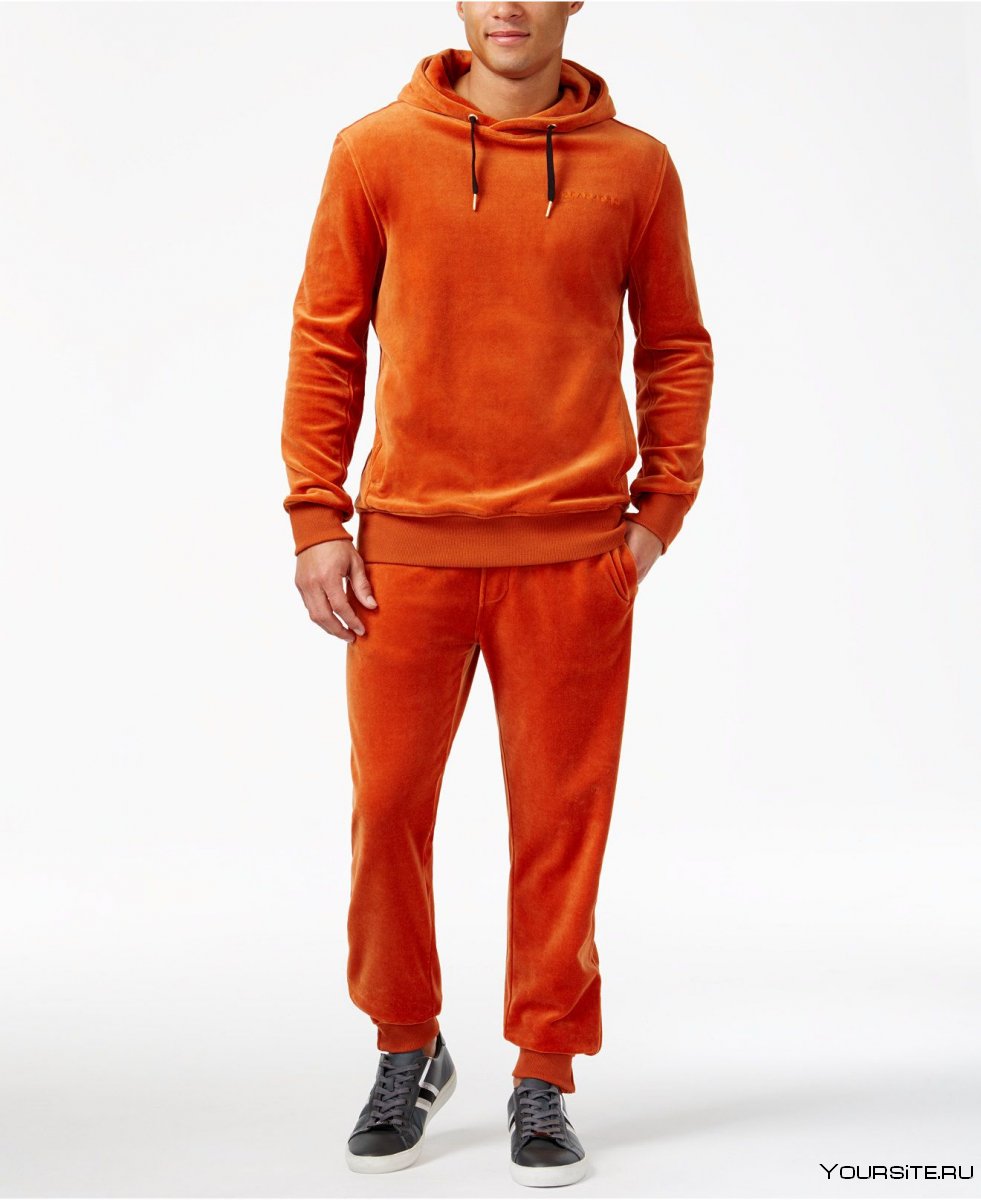 Оранжевый костюм адидас мужской теплый