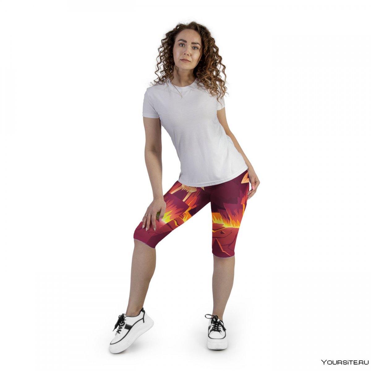 Велосипедки женские с футболкой оверсайз