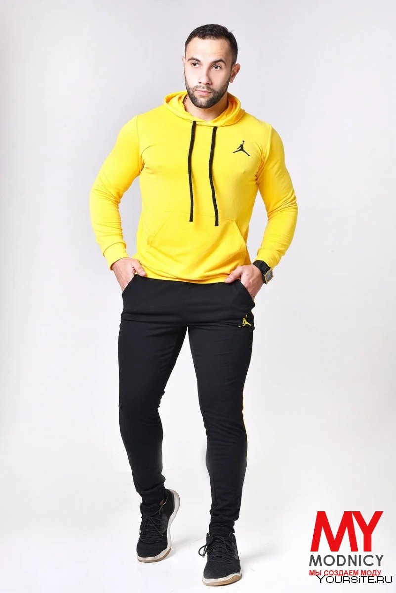 Спортивный костюм Джордан мужской жёлтый