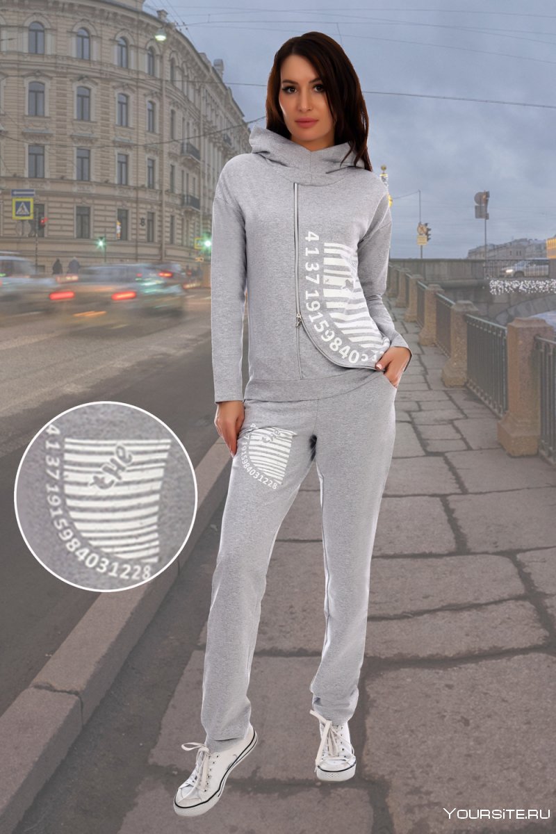 Костюм из футера женский