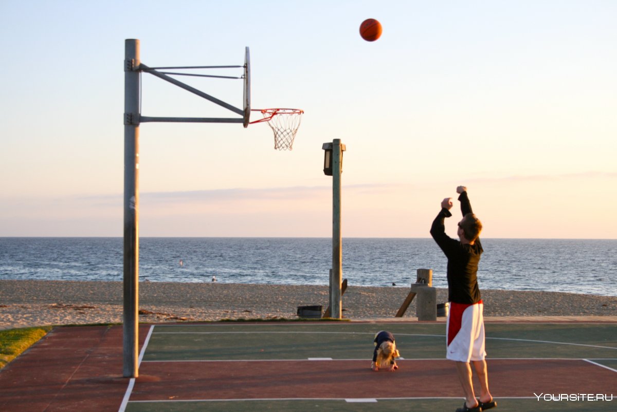 Баскетбол в Лос Анджелесе на пляже