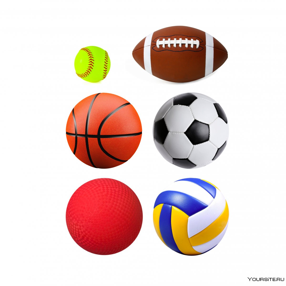 Мячи разных видов спорта