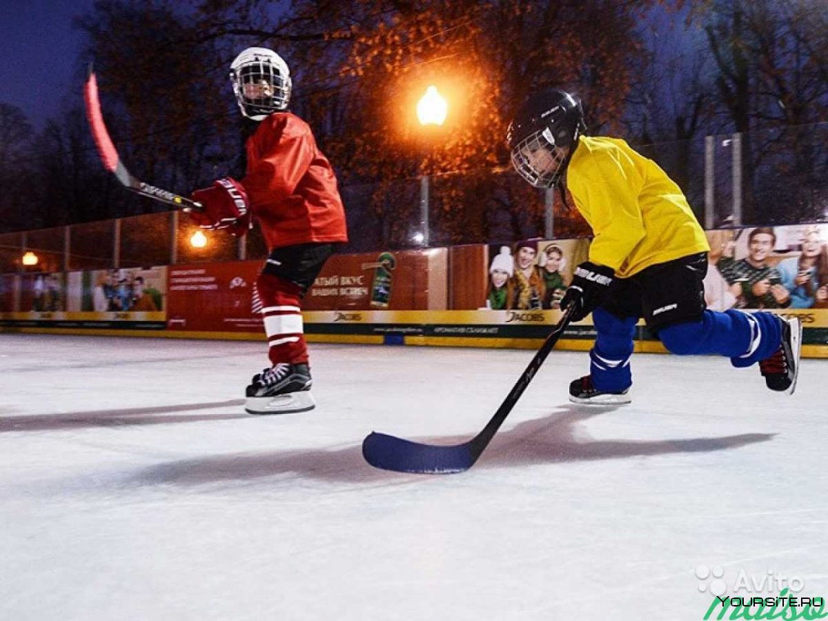 Тренировка детей по хоккею