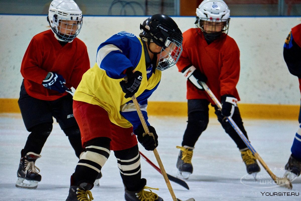 Тренировка детской хоккейной команды