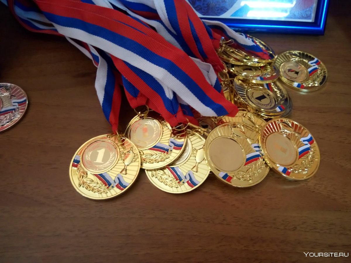 Много медалей
