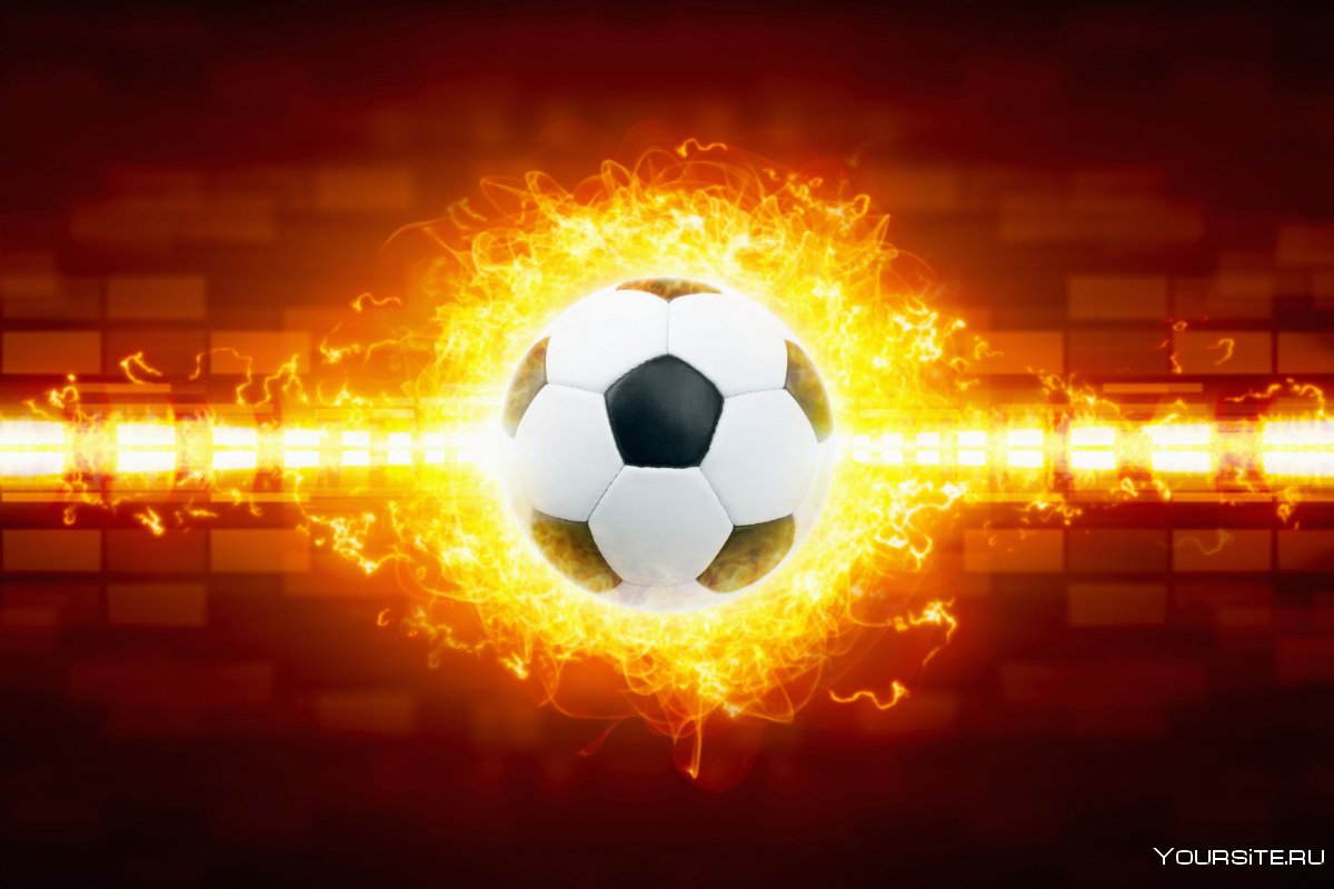 Огненный футбольный мяч