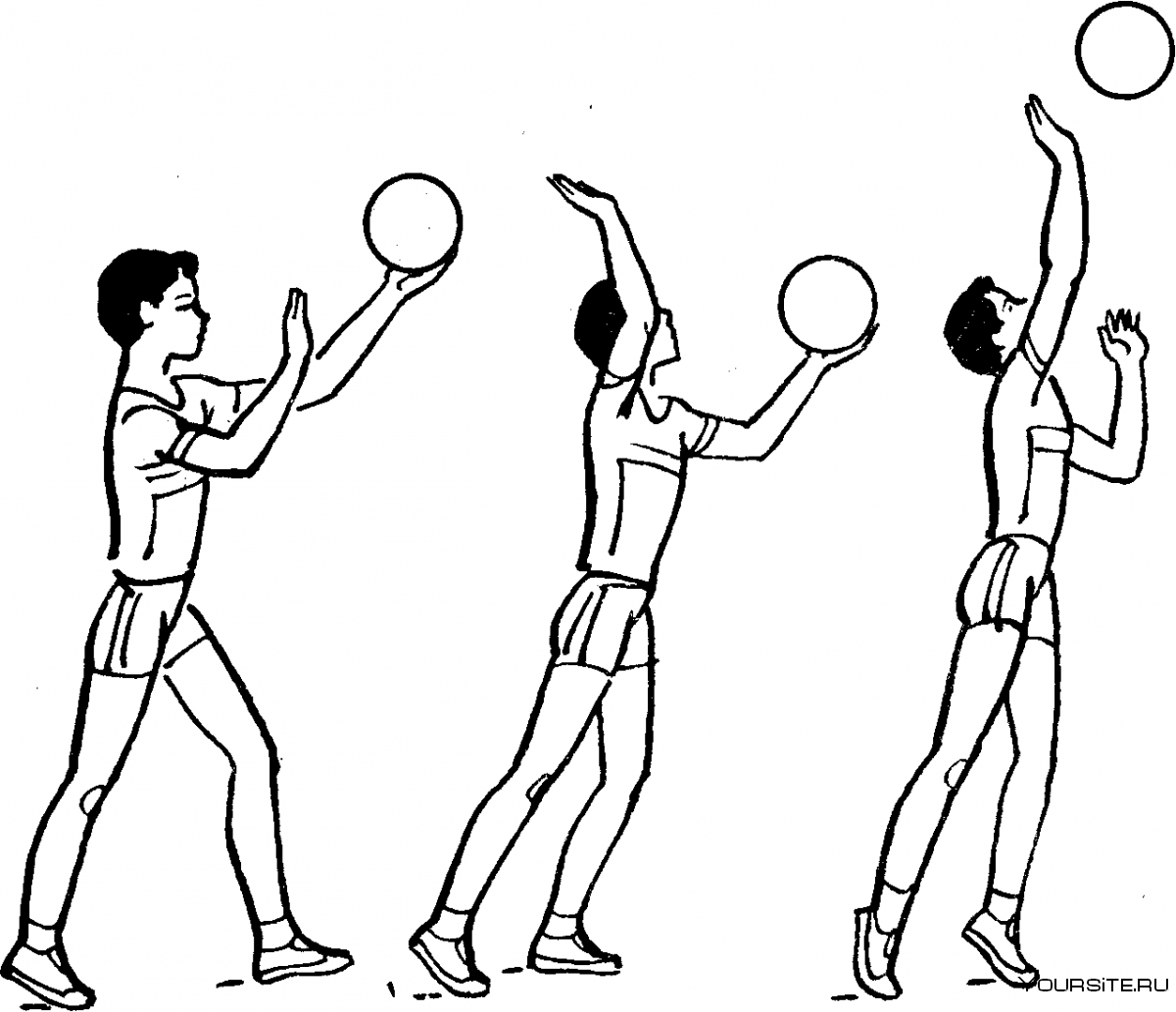 Верхняя прямая подача мяча в волейболе