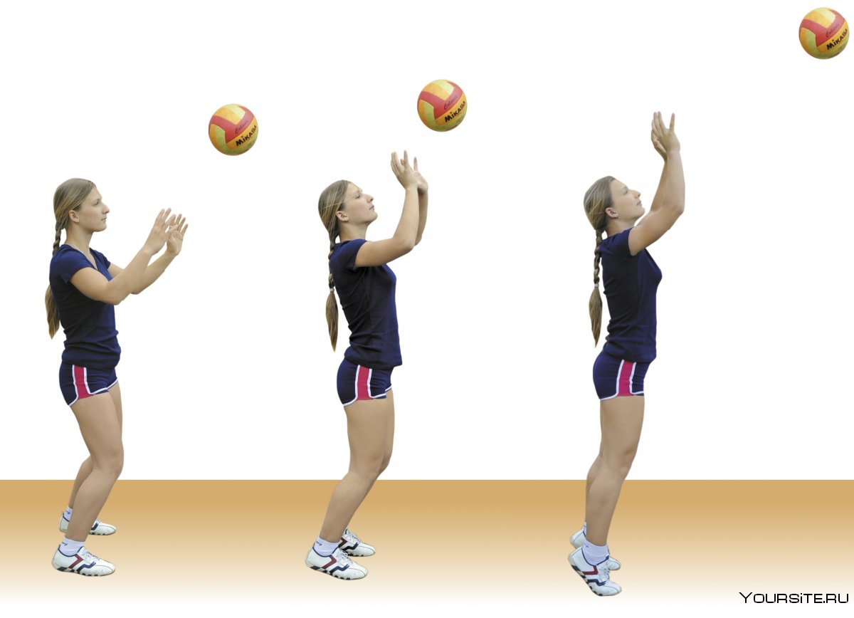 Командные упражнения с волейбольным мячом