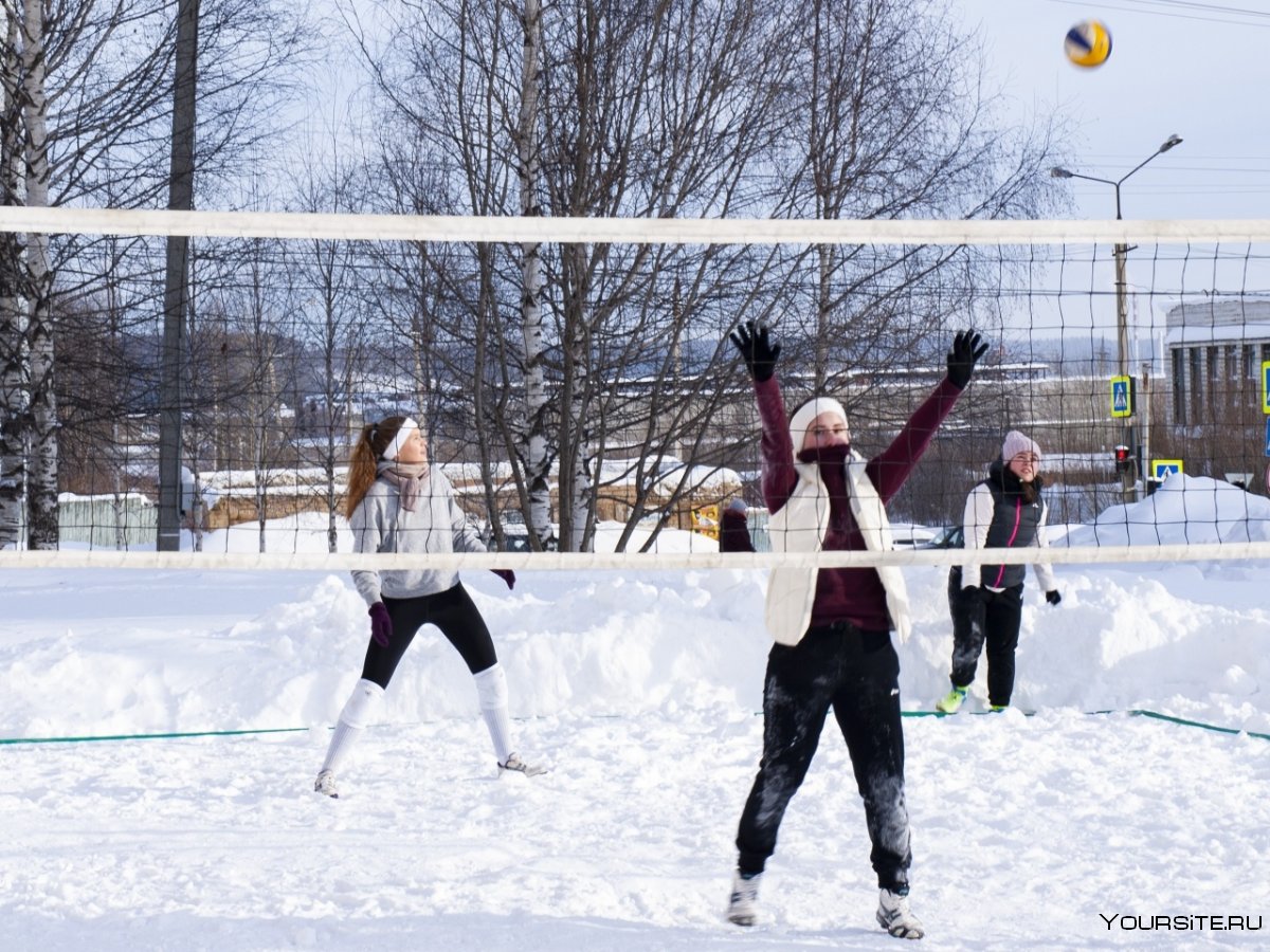 Зима волейболисты спортивные команды