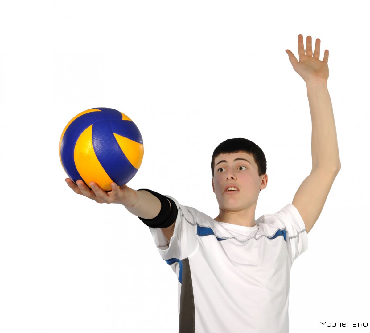 Волейболист с мячом