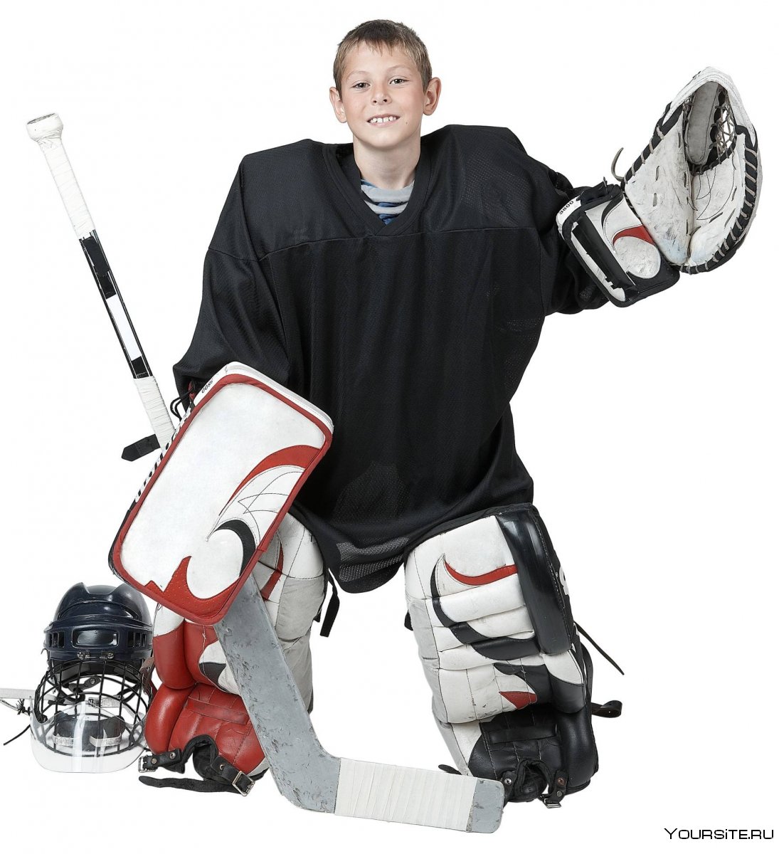 Мальчик в хоккейной форме