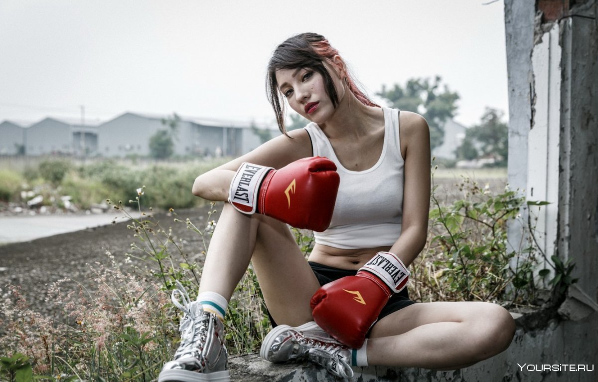 Фотосессия девушка боксер