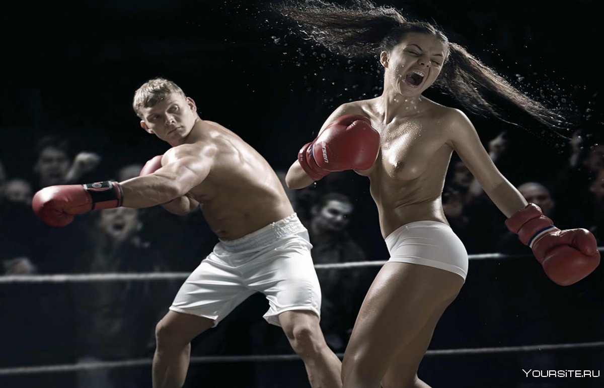 Бокс девушка против мужчины