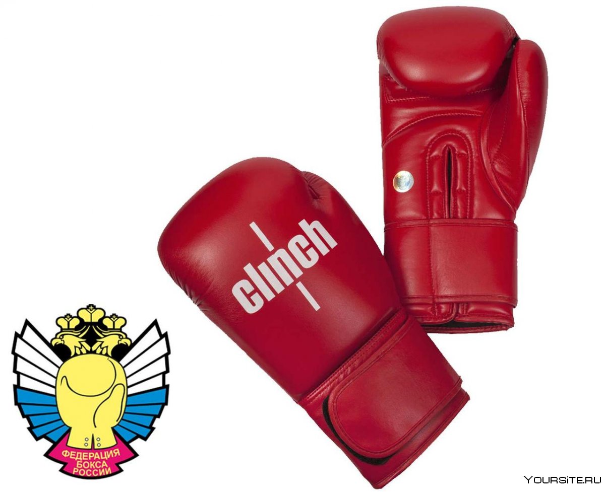 Перчатки боксерские красные Clinch Olimp Plus
