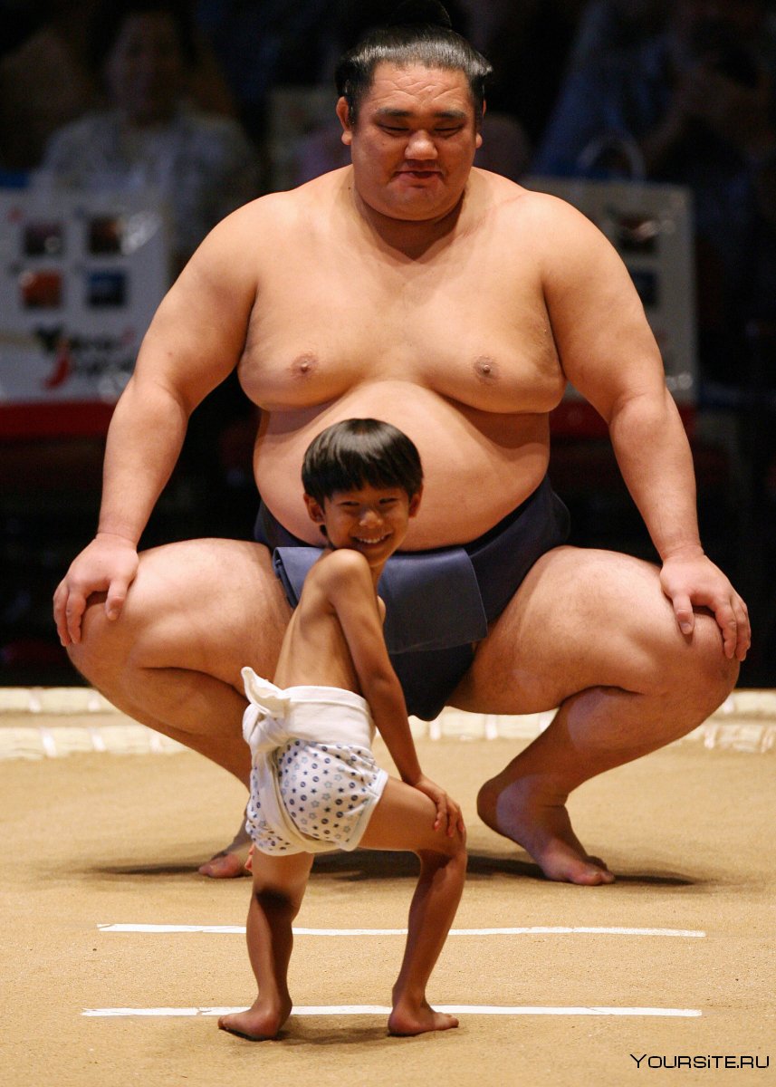 Гигантский борец сумо Япония