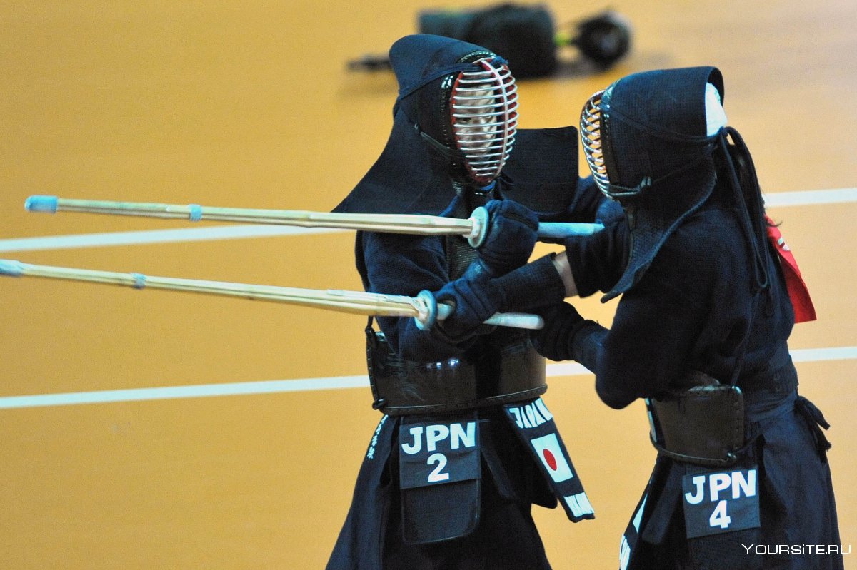 Японское фехтование на бамбуковых мечах кендо