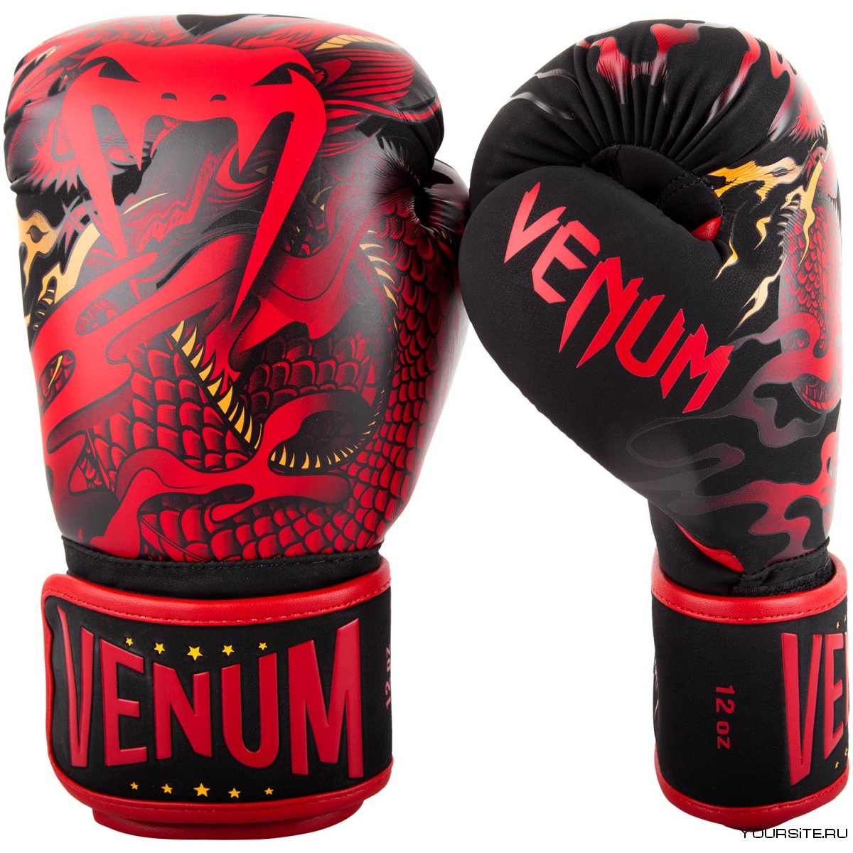Боксерские перчатки Venum Dragon’s Flight Black/White