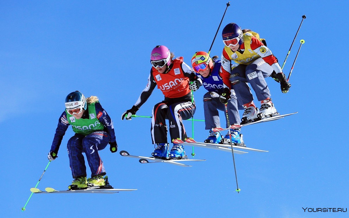 Стиль Ski Cross горные лыжи