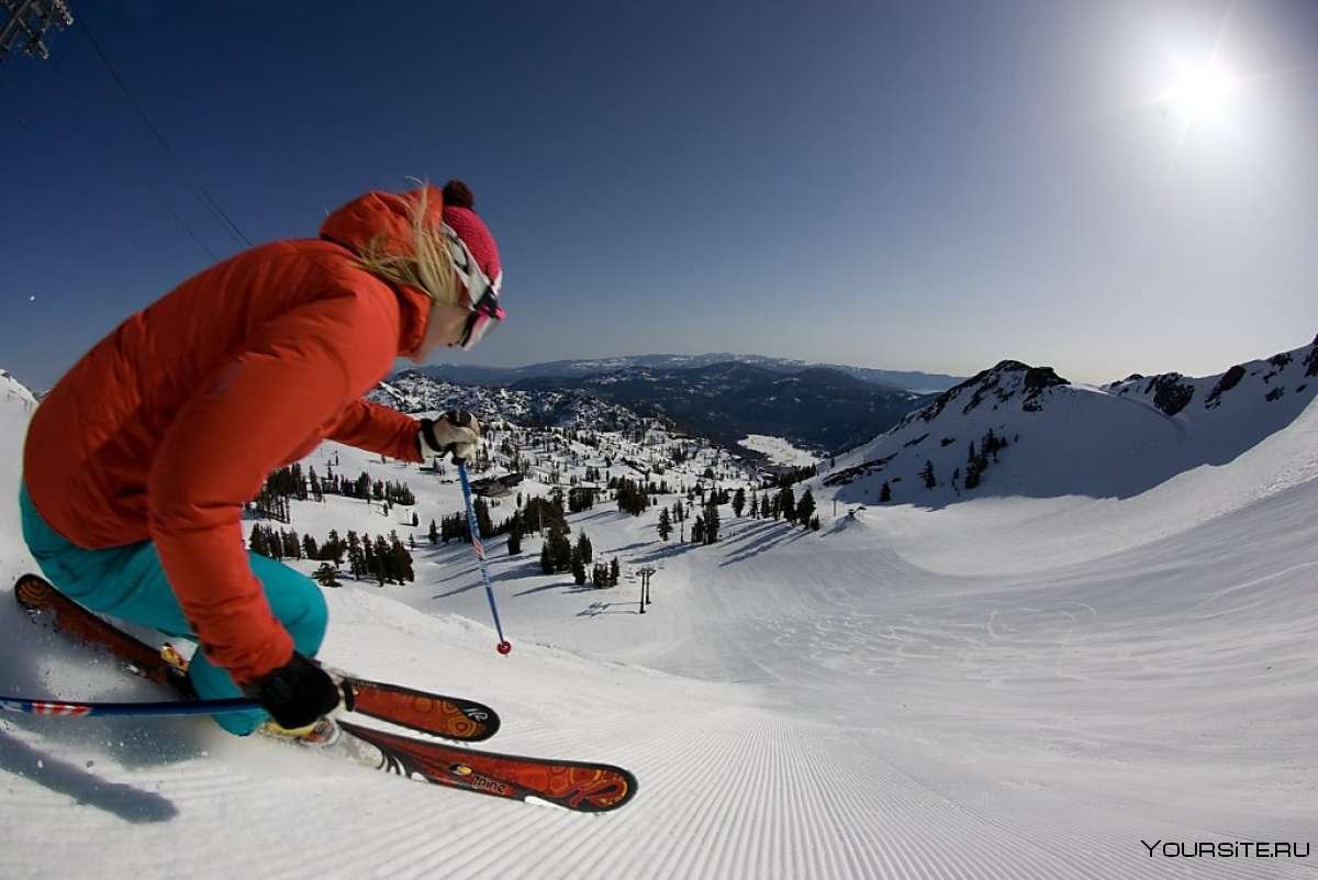 Интересные фото с лыжами