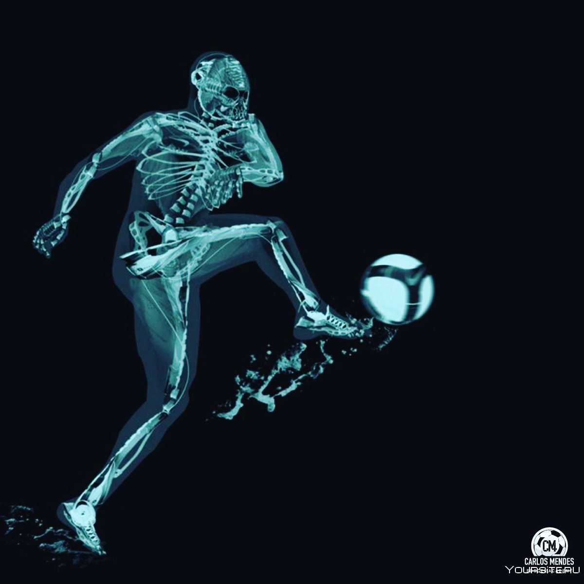 Скелетон в движении