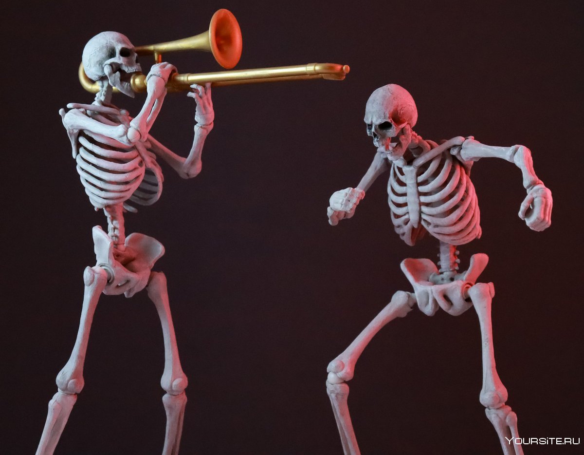 Скелет танцует с Мартишей Адамс