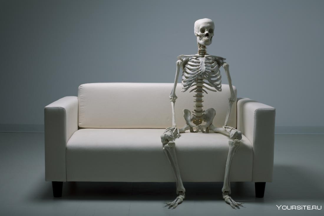 Скелет в кресле