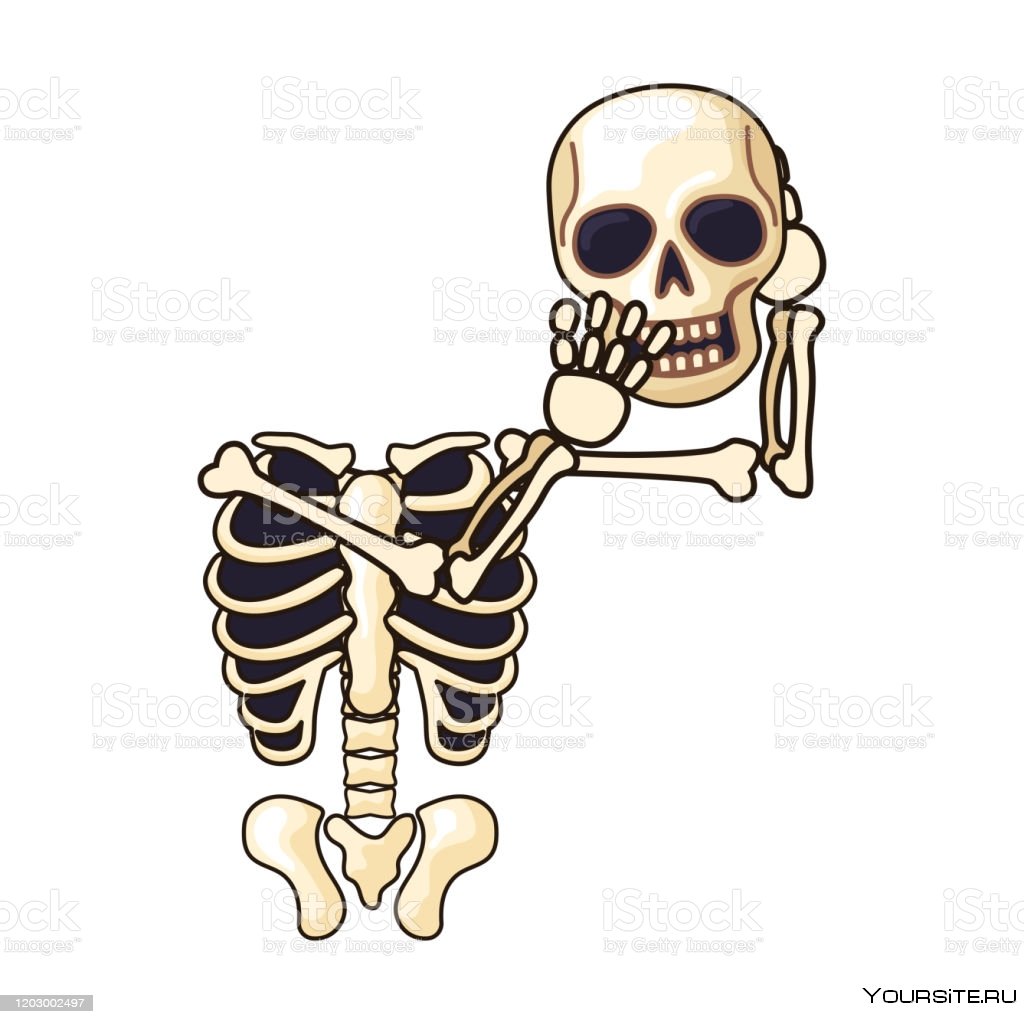 Скелет с бантиком