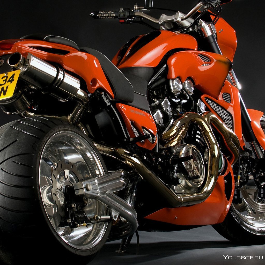 Мотоцикл Yamaha v-Max, Custom, Orange
