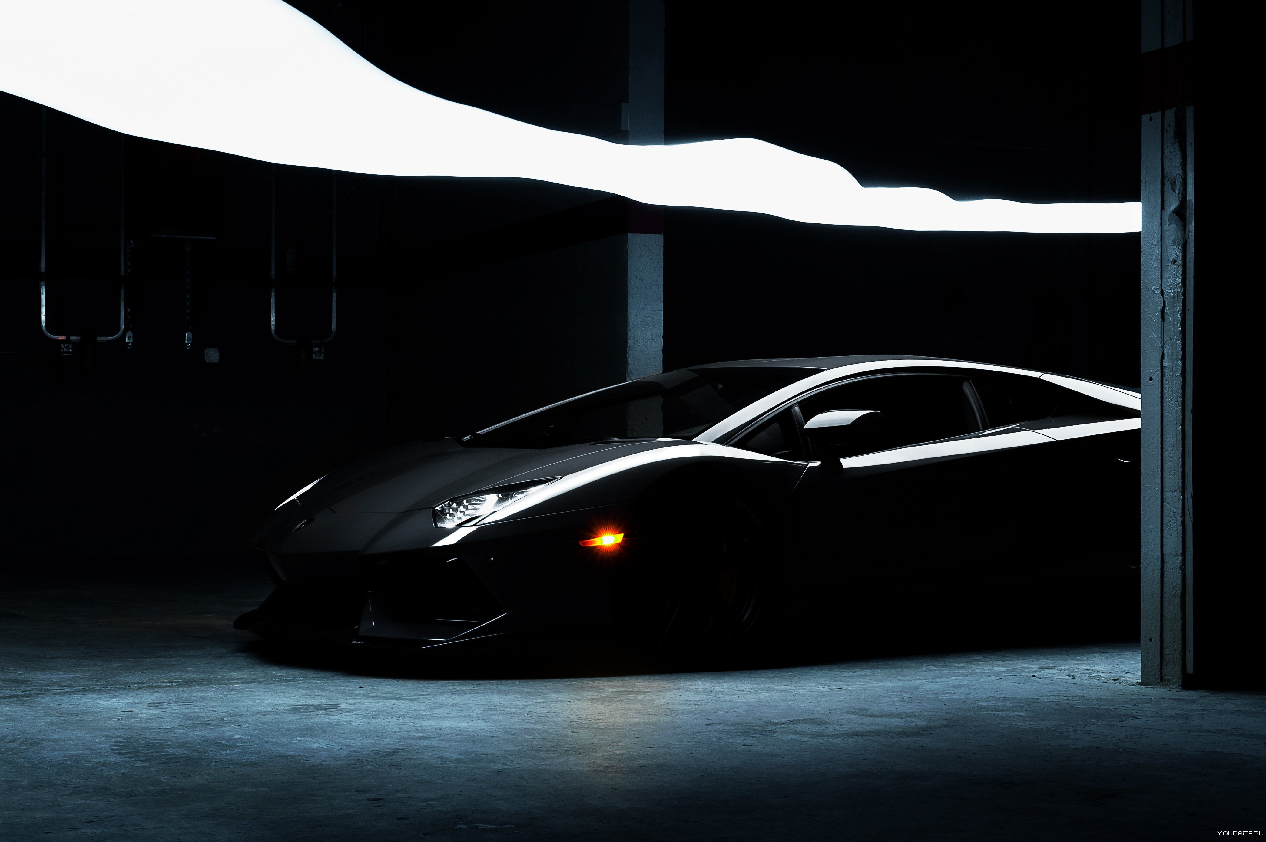 Black Lamborghini 4k