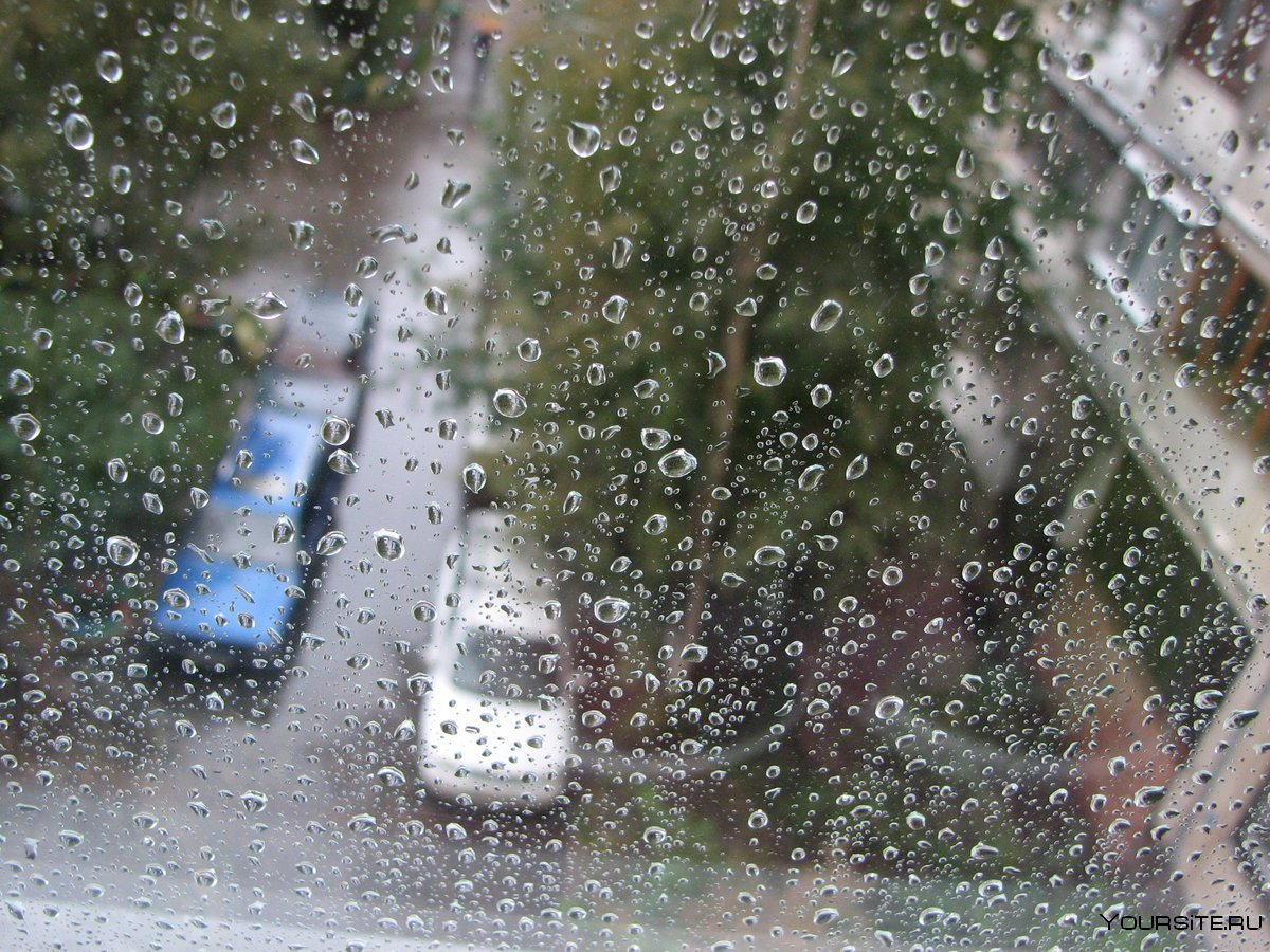 Фото с дождем за окном
