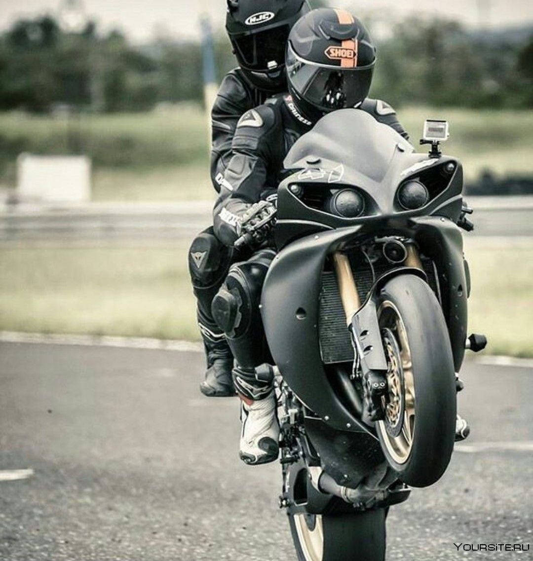 Селфи мотоциклетной шлеме