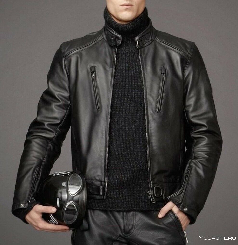 Broderick men Leather Jacket