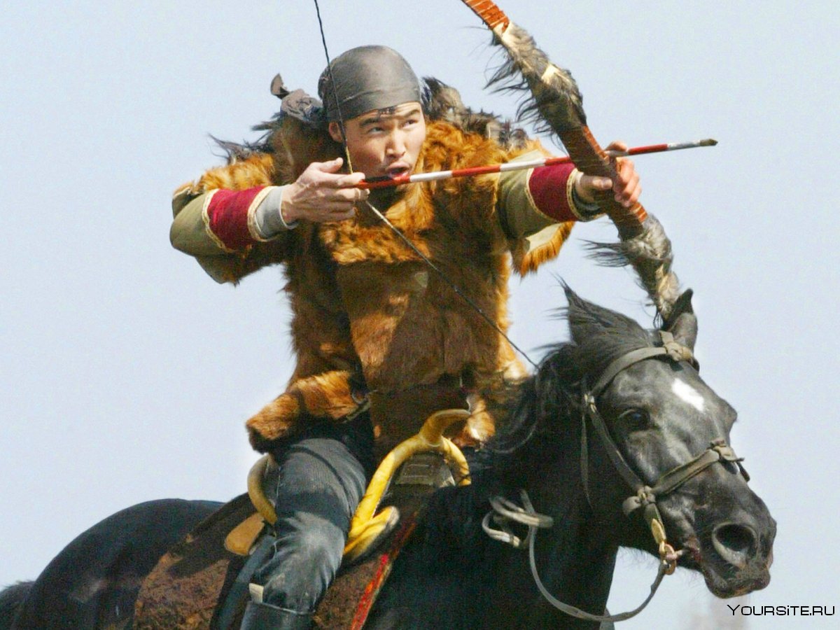 Монгольские лучники на конях