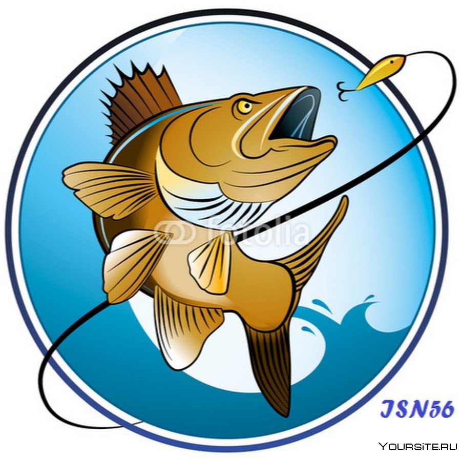 Эмблема рыбака