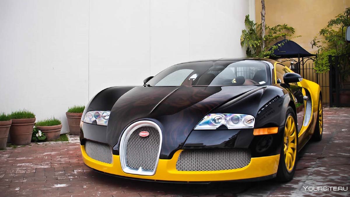 Bugatti Veyron super Sport жёлтый